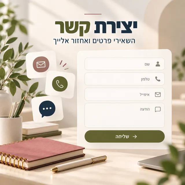 יצירת קשר · השאירי פרטים ואחזור אלייך