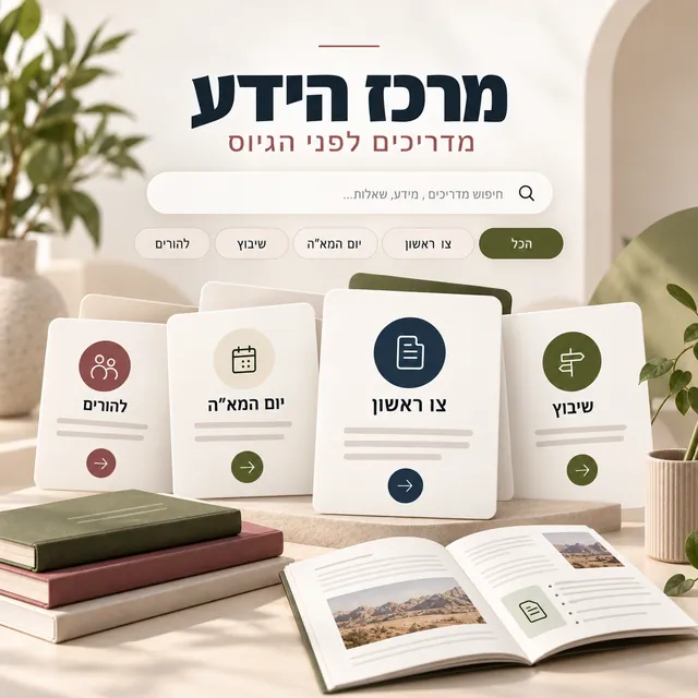 מרכז הידע · מדריכים לפני הגיוס