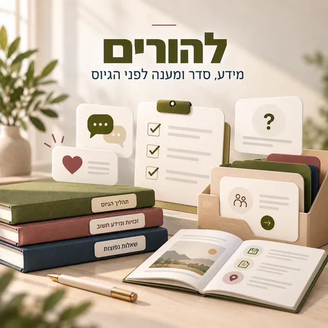 להורים · מידע, סדר ומענה לפני הגיוס