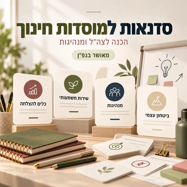 סדנאות למוסדות חינוך · הכנה לצה״ל ומנהיגות · מאושר בגפ״ן